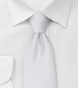 Solid Color Necktie in Bright White