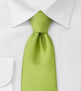 Solid Apple Green Mens Tie