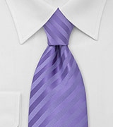 Subtle Striped Tie in Lavender-Purple