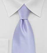 Solid Colored Tie in Light Lavender