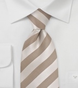 Golden Tan Striped Tie