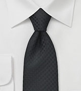 Two Toned Check Tie in Black