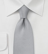 Formal Silver Tie with Micro Checks