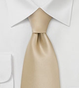 Solid Champagne-Cream Tie
