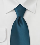 Teal Blue Single Color Tie