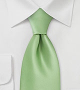 Solid Color Tie Key-Lime Green