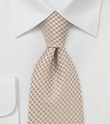 Patterned Tie in Golden Tans