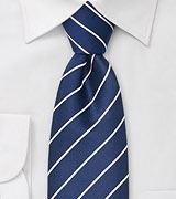 Sapphire Blue Striped Necktie