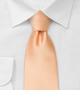 Solid Color Mens Tie in Peach-Apricot