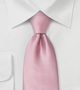 Mens Neck-tie in Solid Pink
