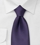 Mens Neck Tie in Solid Purple