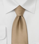 Solid Light Brown Necktie