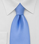 Solid Mens Tie in Bright Sky-Blue