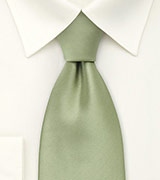 Solid Necktie in Sage Green