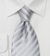 Mens Necktie in Festive Silver