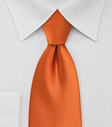 Solid Tie in Persimmon Orange