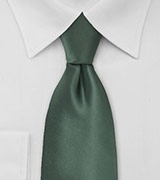 Solid Pine Green Mens Tie