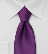 Solid Bright Purple Mens Tie