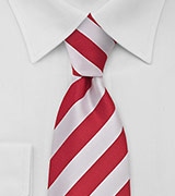 Necktie Red and White