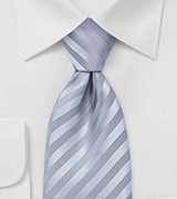 Silver Striped Tie