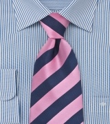 Navy and Rose Striped Tie