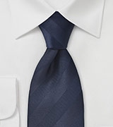 Navy Blue Striped Tie