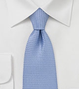 Micro Check Tie in Light Blue