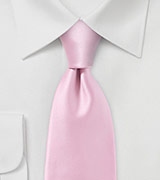 Modern Rose Petal Pink Tie in Narrow Cut