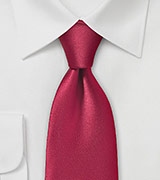 Sultry Cherry Red Necktie in Microfiber