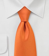 Bright Designer Necktie in Orange Sunset
