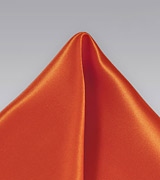 Radiant Silk Tangerine Handkerchief with Satin Finish