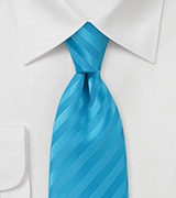 Vibrant Malibu Blue Men's Necktie