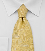 Modern Paisley Tie in Yellow