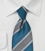 Mens Modern Tie in Mediterranean Blues