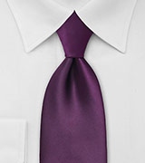 Solid Berry Purple Necktie