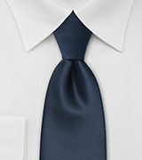 Solid Dark Navy Mens Tie