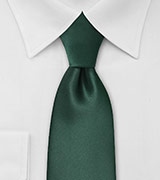 Solid Dark Hunter Green Tie