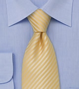 Narrow Striped Lemon-Yellow Necktie