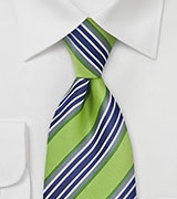 Trendy Lime & Navy Necktie