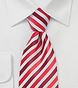 Modern Striped Tie in Red White