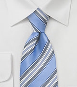 Periwinkle Blue Striped Tie