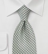 Diamond Patterned Tie in Pistachio Green