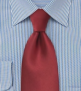Men's Solid Tie in Cranberry Red