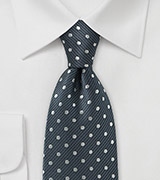 Steel-Silver Tie in Microfiber