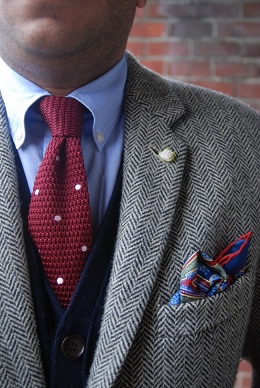 red-knitted-necktie-matching red-knitted-necktie-matching