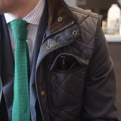 emerald-color-knitted-silk-tie