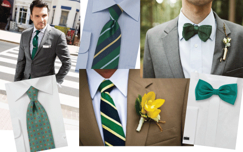 emerald-color-neckties-bow-ties