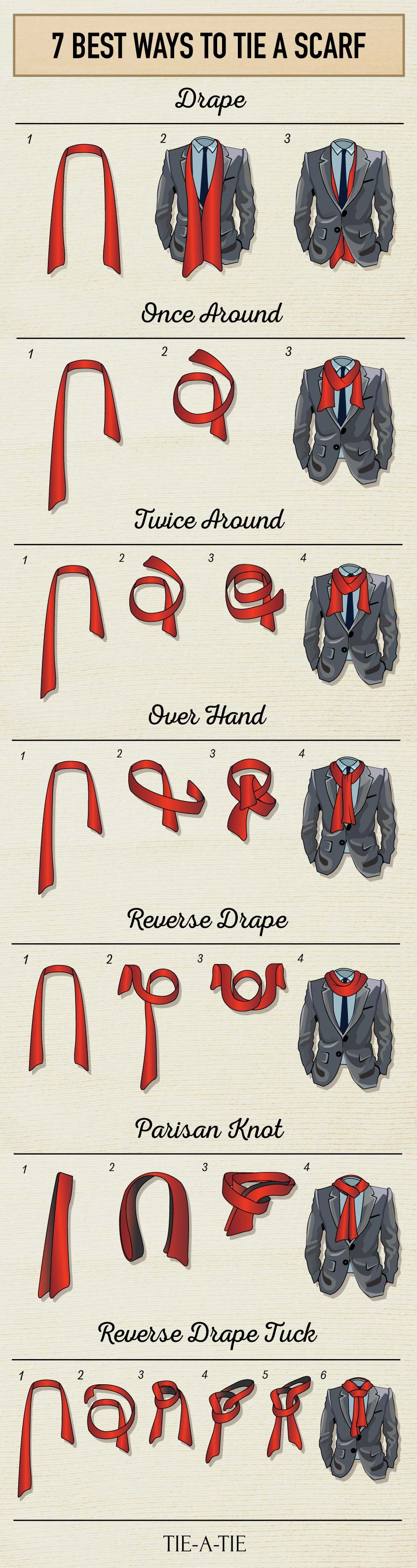 How To Tie A Scarf: 2 Simple Knots & 5 Other Styles