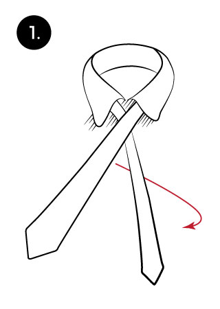 How to tie a tie - The four in hand knot