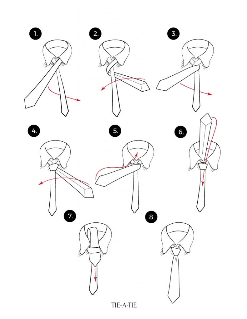 How to tie a necktie with the Prince Albert